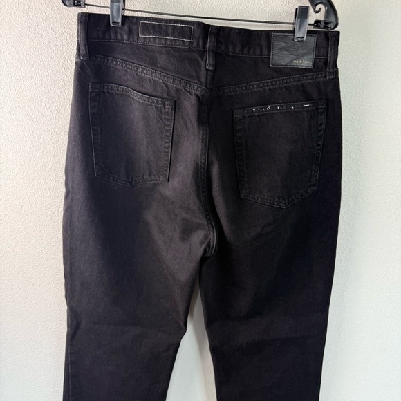 NWOT Rag & Bone Alex High-Rise Straight-Leg Jeans Black Denim Women’s Size 31 - Picture 12 of 14
